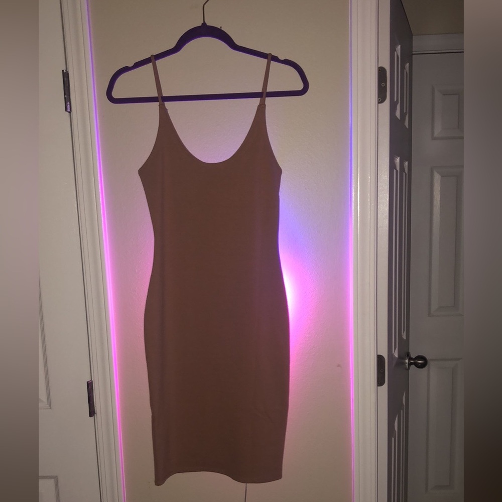 NWOT Brown/nude Bodycon dress